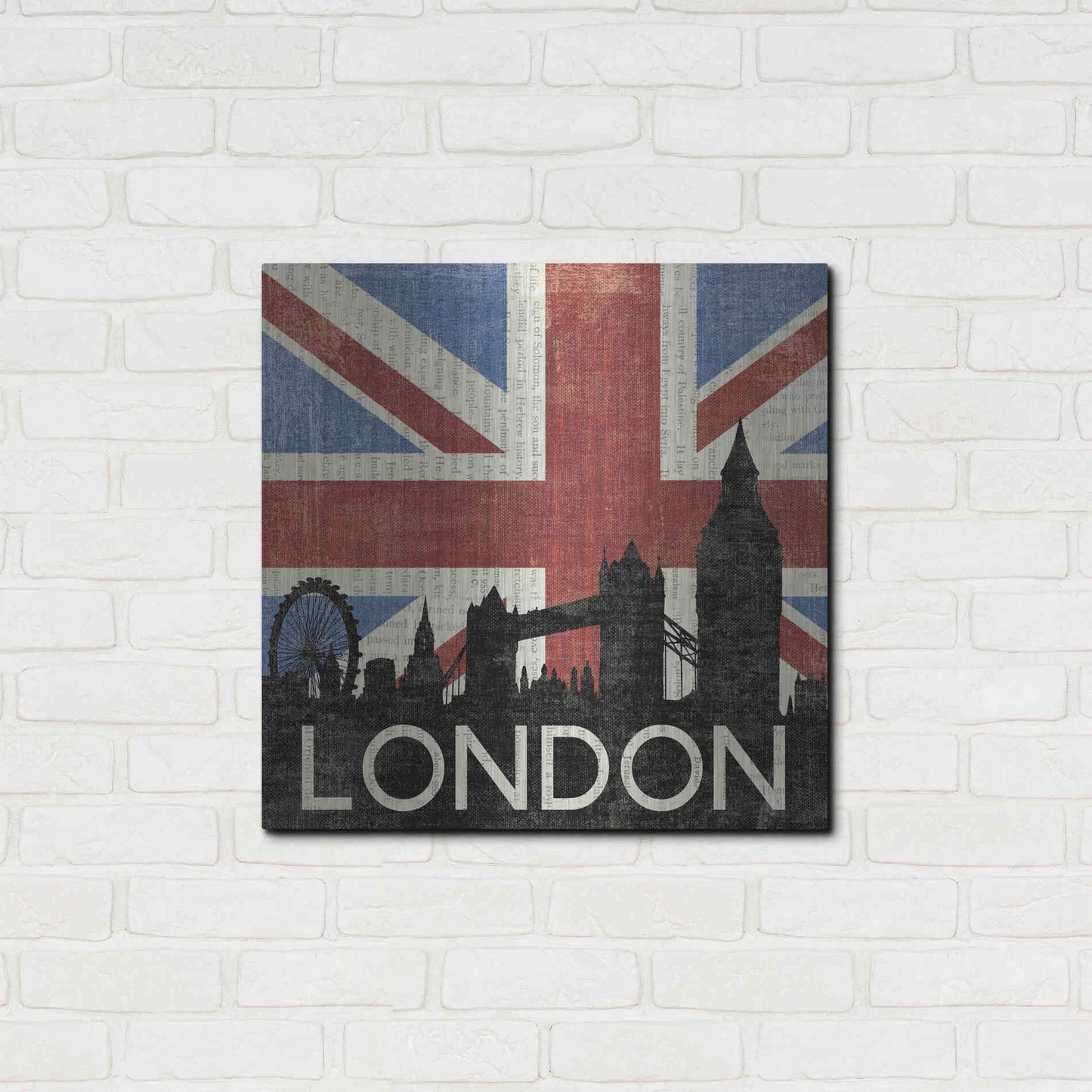 Luxe Metal Art 'London ' by Moira Hershey, Metal Wall Art,24x24