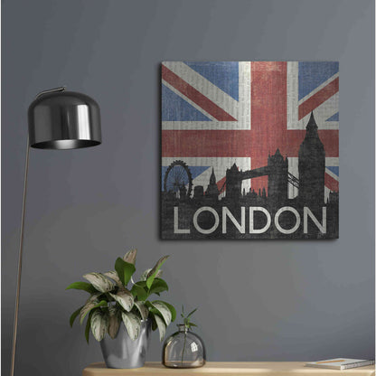 Luxe Metal Art 'London ' by Moira Hershey, Metal Wall Art,24x24