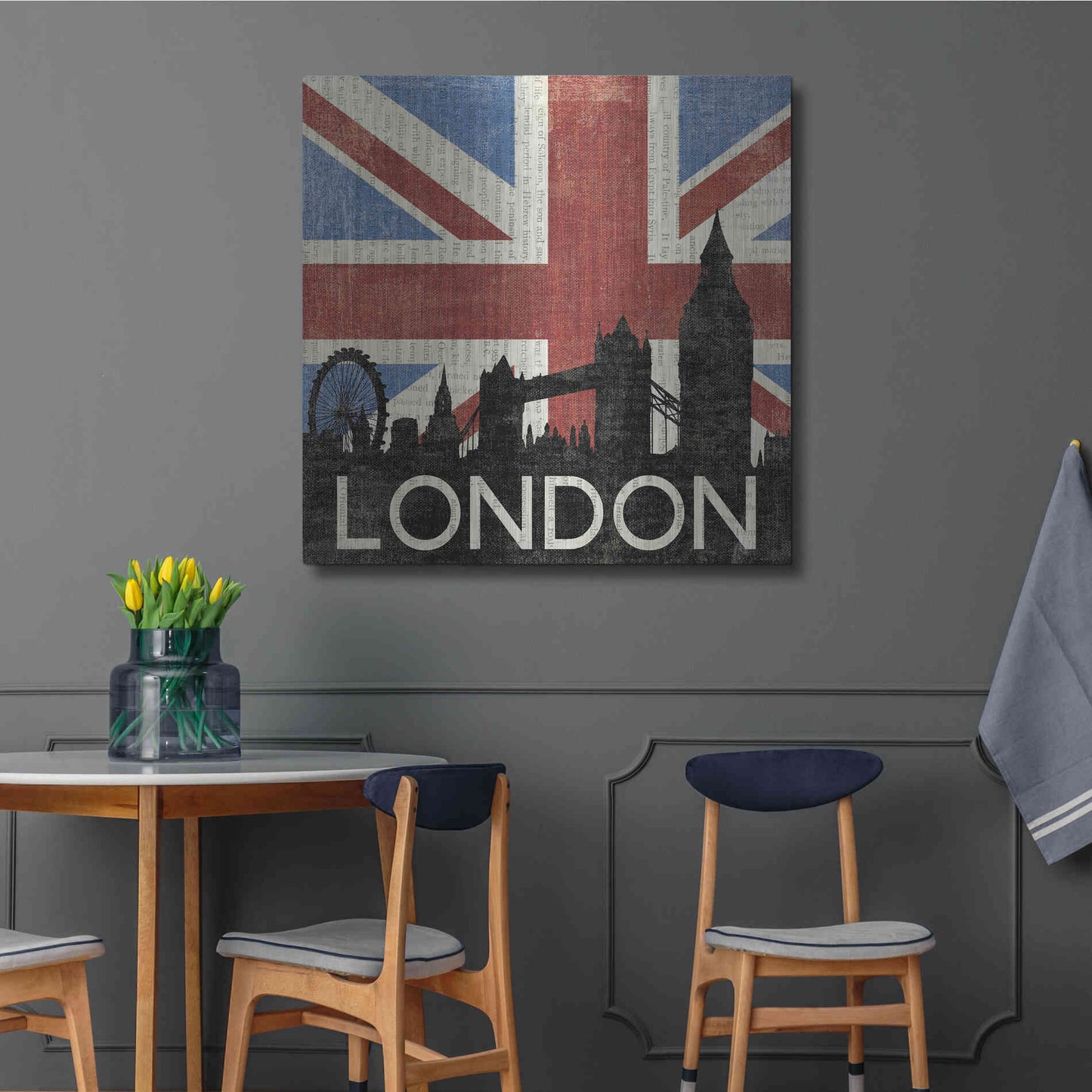 Luxe Metal Art 'London ' by Moira Hershey, Metal Wall Art,36x36