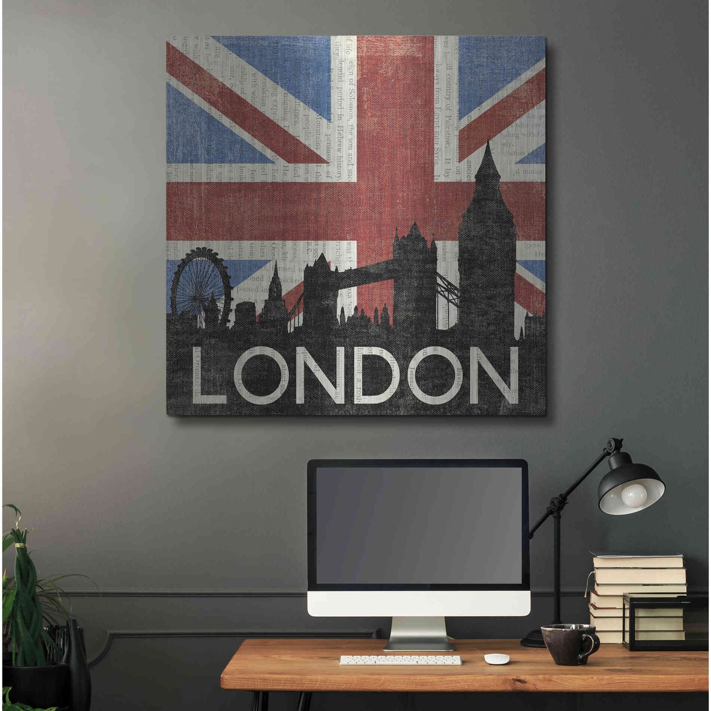 Luxe Metal Art 'London ' by Moira Hershey, Metal Wall Art,36x36