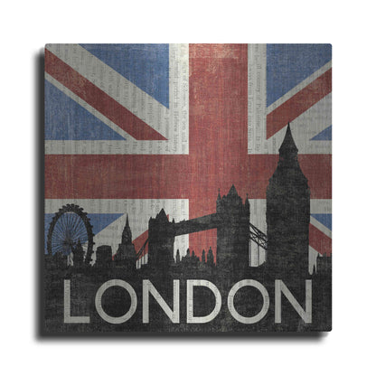 Luxe Metal Art 'London ' by Moira Hershey, Metal Wall Art