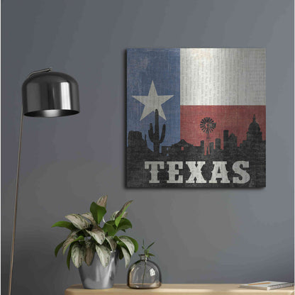 Luxe Metal Art 'Texas' by Moira Hershey, Metal Wall Art,24x24