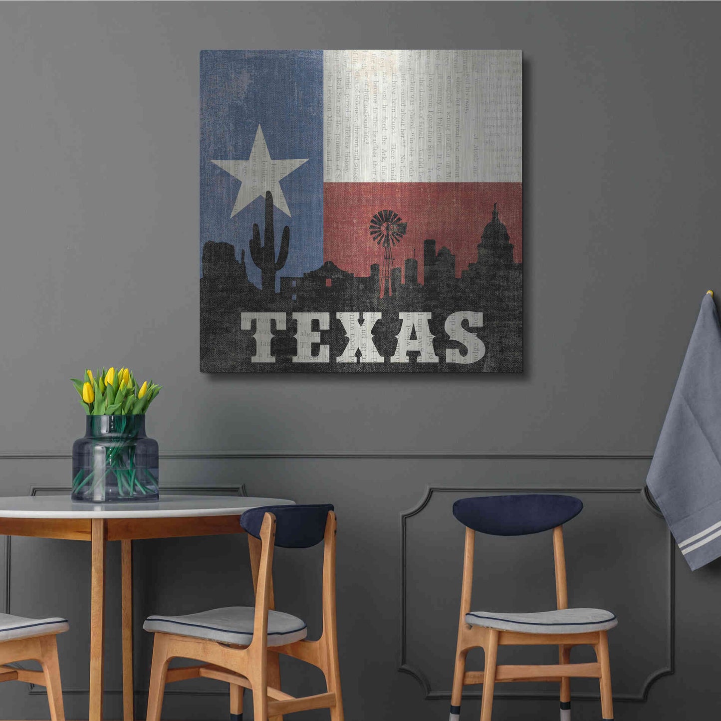 Luxe Metal Art 'Texas' by Moira Hershey, Metal Wall Art,36x36