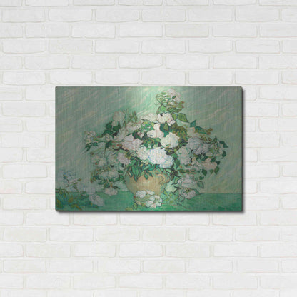Luxe Metal Art 'Roses' by Vincent Van Gogh, Metal Wall Art,36x24