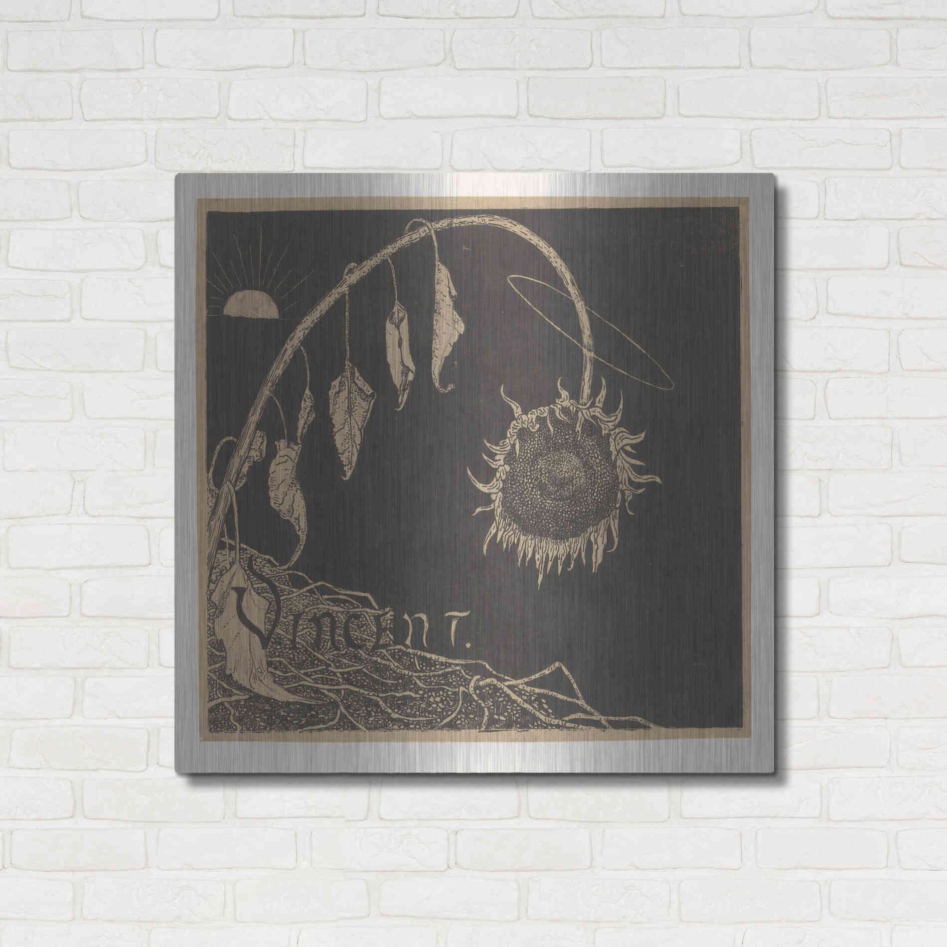 Luxe Metal Art 'Tentoonstelling der Nagelaten Werken Van Vincent Van Gogh, Amsterdam' by Richard Roland Holst, Metal Wall Art,36x36