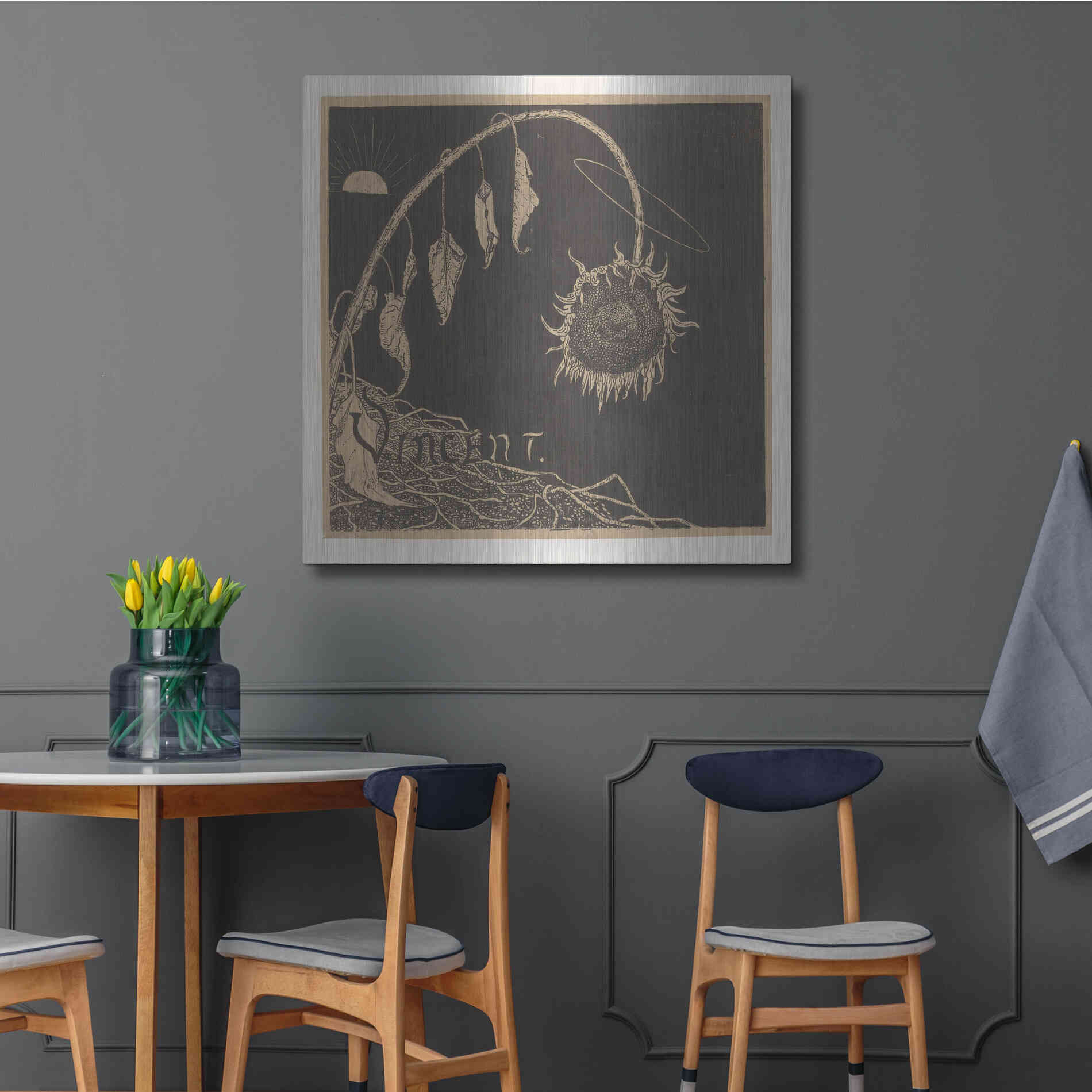 Luxe Metal Art 'Tentoonstelling der Nagelaten Werken Van Vincent Van Gogh, Amsterdam' by Richard Roland Holst, Metal Wall Art,36x36