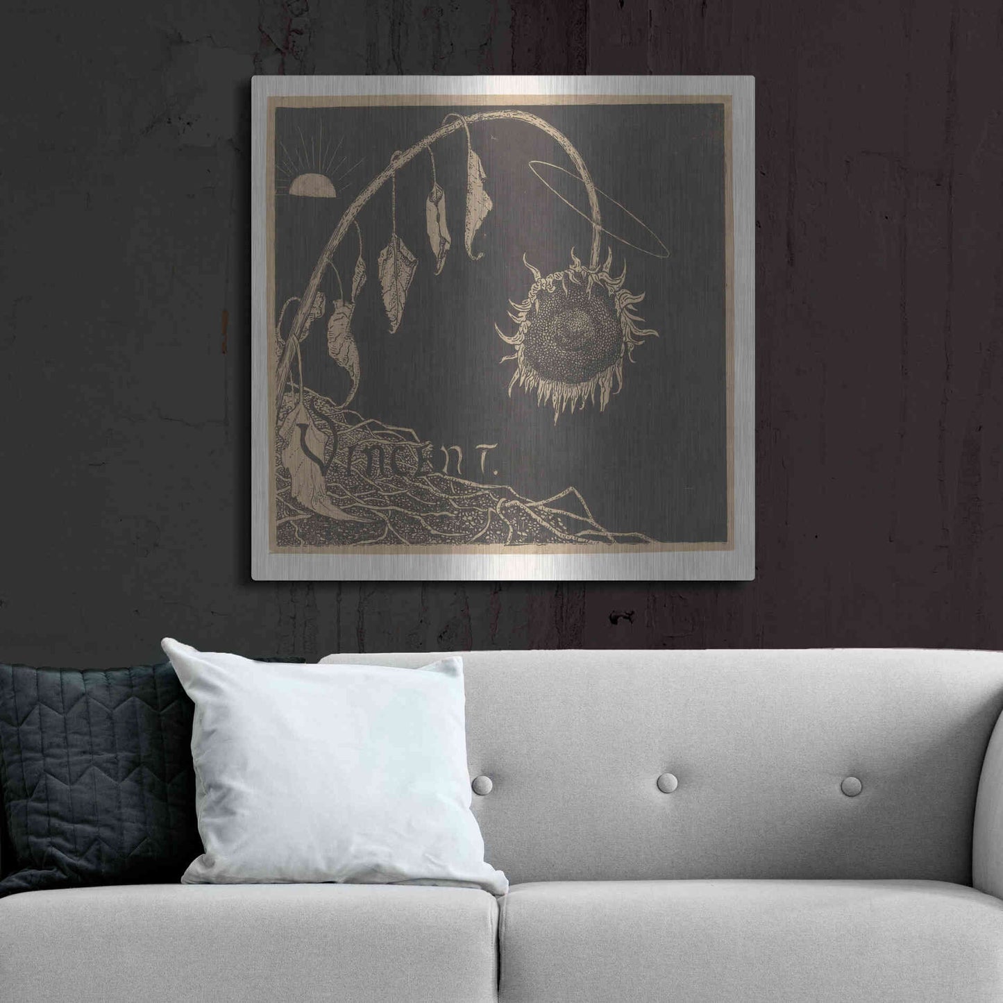 Luxe Metal Art 'Tentoonstelling der Nagelaten Werken Van Vincent Van Gogh, Amsterdam' by Richard Roland Holst, Metal Wall Art,36x36