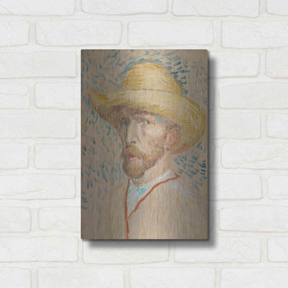 Luxe Metal Art 'Zelfportret Selfportrait' by Vincent Van Gogh, Metal Wall Art,12x16