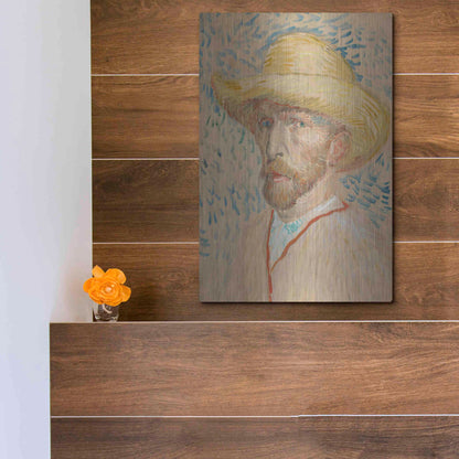 Luxe Metal Art 'Zelfportret Selfportrait' by Vincent Van Gogh, Metal Wall Art,12x16