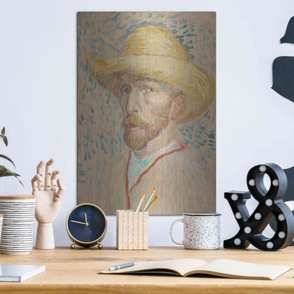 Luxe Metal Art 'Zelfportret Selfportrait' by Vincent Van Gogh, Metal Wall Art,12x16