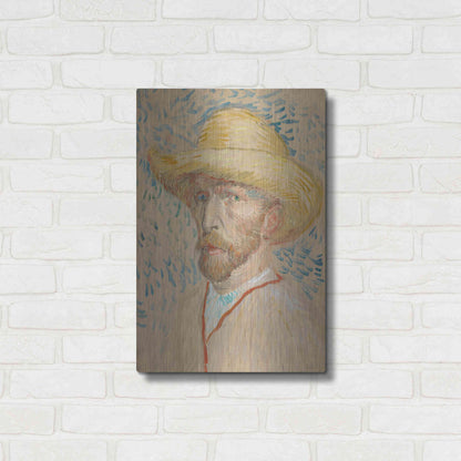 Luxe Metal Art 'Zelfportret Selfportrait' by Vincent Van Gogh, Metal Wall Art,16x24