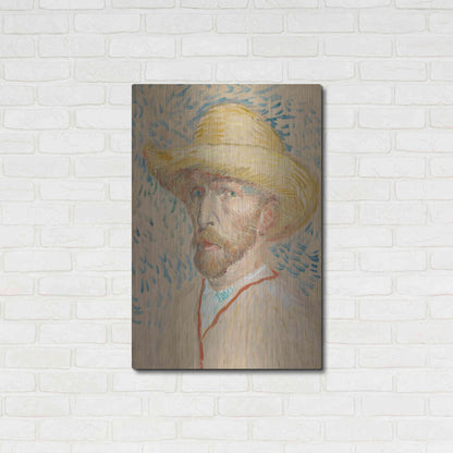 Luxe Metal Art 'Zelfportret Selfportrait' by Vincent Van Gogh, Metal Wall Art,24x36