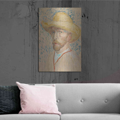 Luxe Metal Art 'Zelfportret Selfportrait' by Vincent Van Gogh, Metal Wall Art,24x36