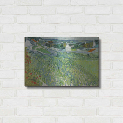 Luxe Metal Art 'Vineyards At Auvers' by Vincent Van Gogh, Metal Wall Art,24x16