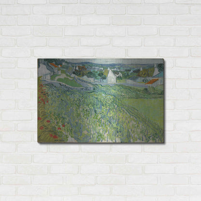 Luxe Metal Art 'Vineyards At Auvers' by Vincent Van Gogh, Metal Wall Art,36x24