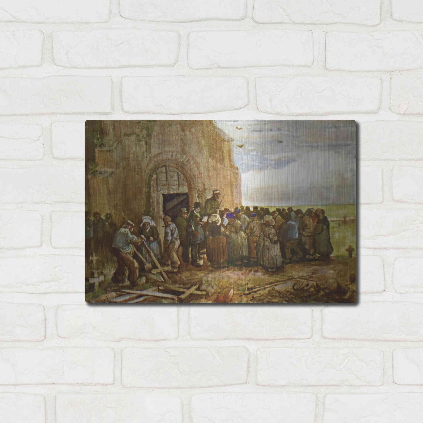 Luxe Metal Art 'Vincent Van Gogh 03' by Vincent Van Gogh, Metal Wall Art,16x12