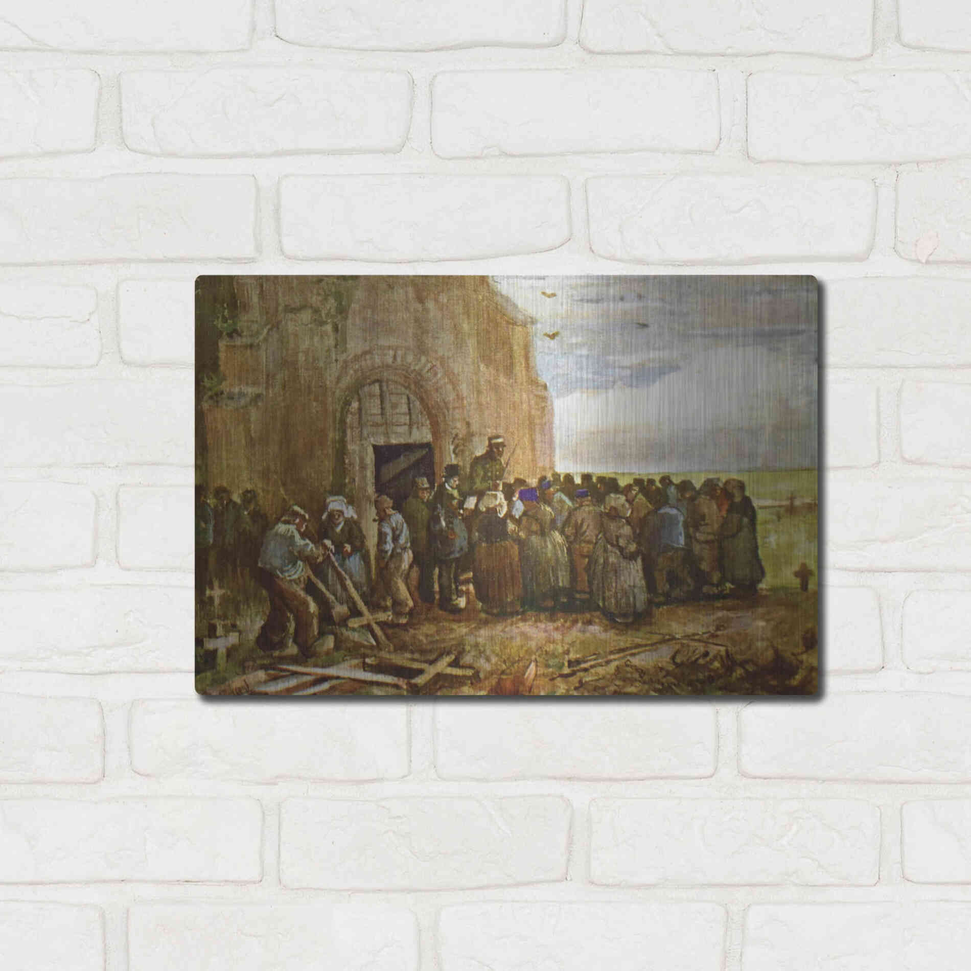 Luxe Metal Art 'Vincent Van Gogh 03' by Vincent Van Gogh, Metal Wall Art,16x12