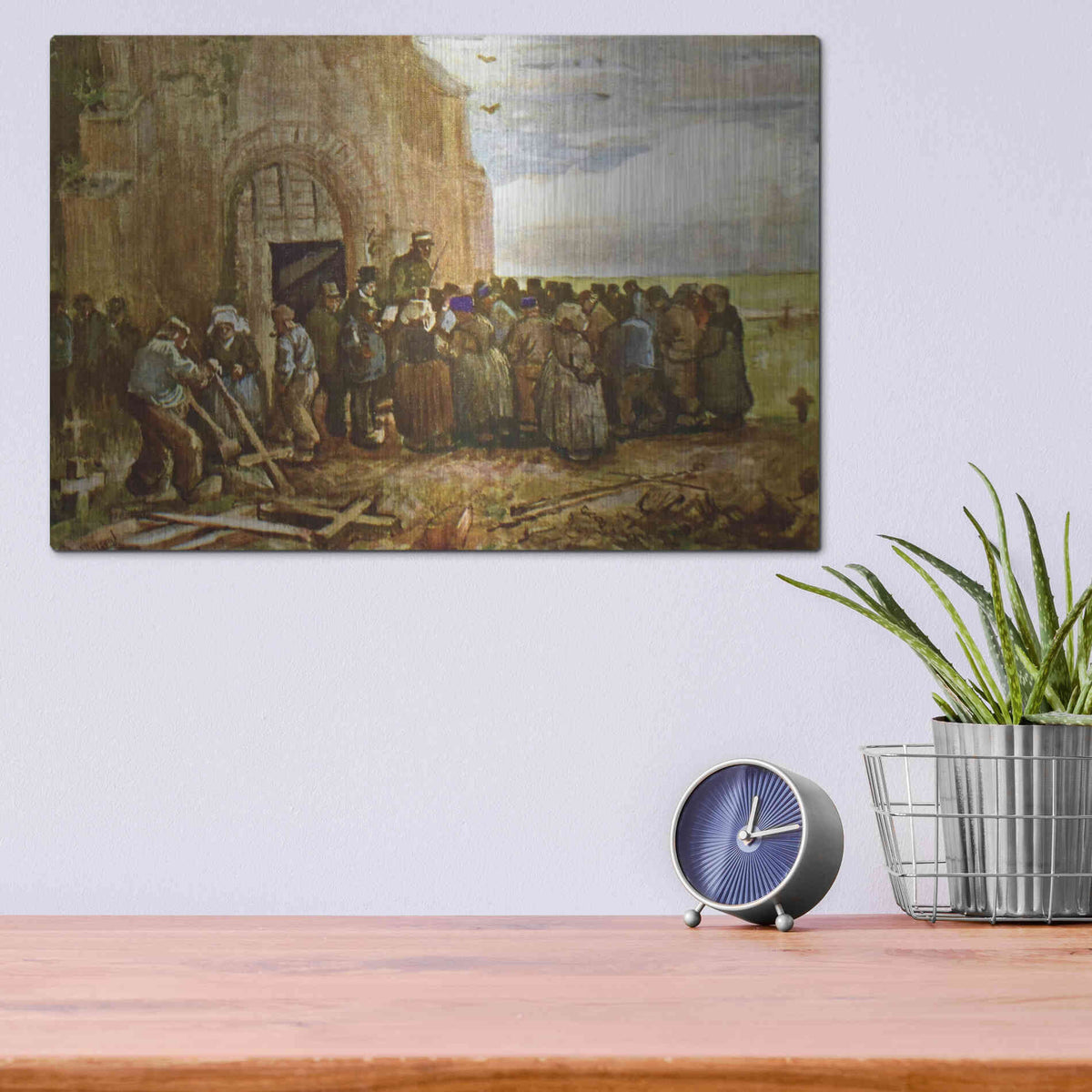 Luxe Metal Art 'Vincent Van Gogh 03' by Vincent Van Gogh, Metal Wall Art,16x12