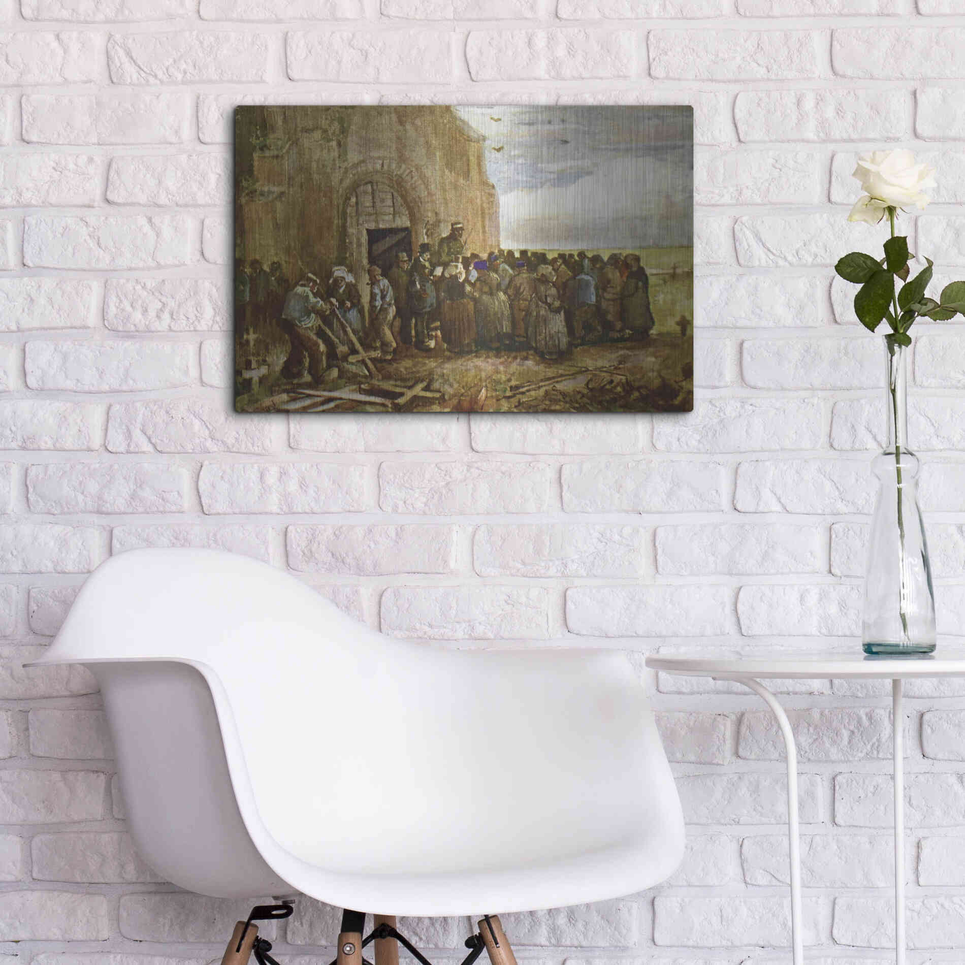 Luxe Metal Art 'Vincent Van Gogh 03' by Vincent Van Gogh, Metal Wall Art,24x16