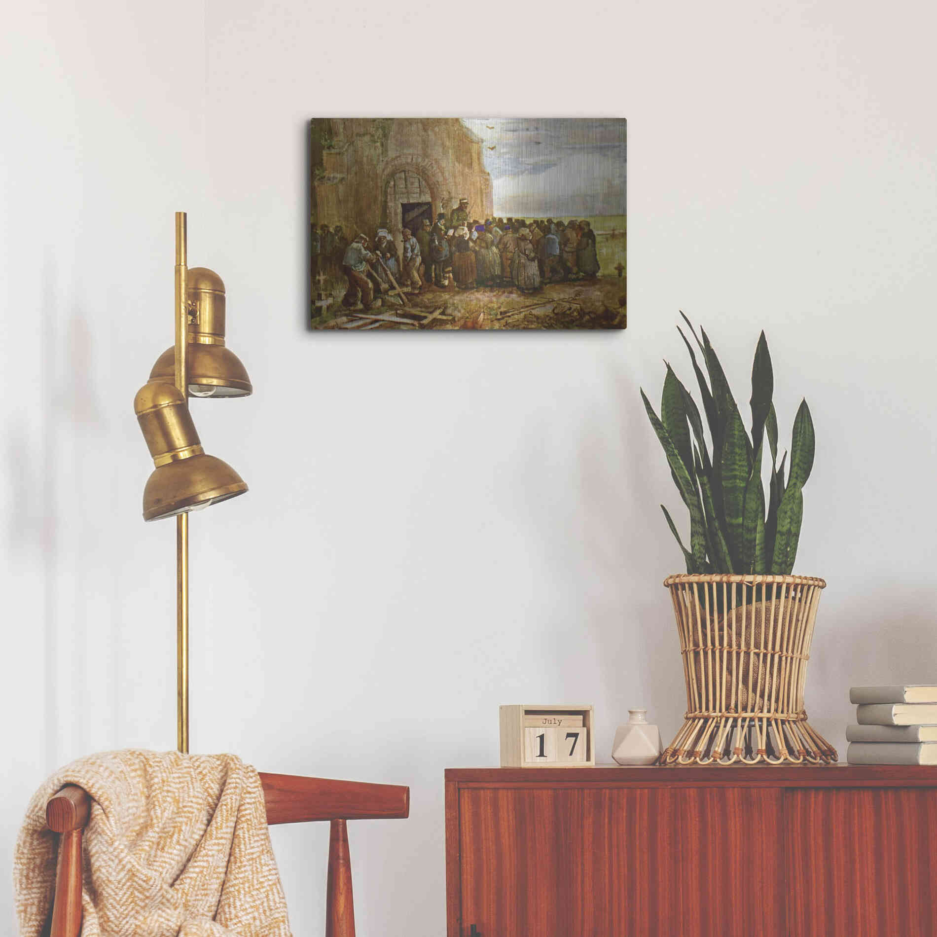 Luxe Metal Art 'Vincent Van Gogh 03' by Vincent Van Gogh, Metal Wall Art,24x16