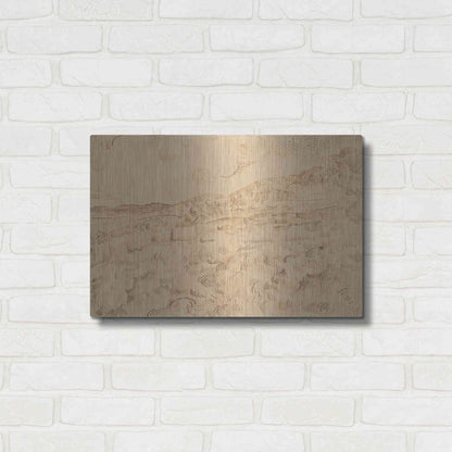 Luxe Metal Art 'The Enclosed Wheatfield After A Storm' by Vincent Van Gogh, Metal Wall Art,24x16