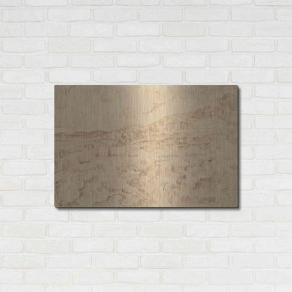 Luxe Metal Art 'The Enclosed Wheatfield After A Storm' by Vincent Van Gogh, Metal Wall Art,36x24