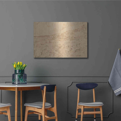 Luxe Metal Art 'The Enclosed Wheatfield After A Storm' by Vincent Van Gogh, Metal Wall Art,36x24