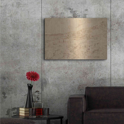 Luxe Metal Art 'The Enclosed Wheatfield After A Storm' by Vincent Van Gogh, Metal Wall Art,36x24