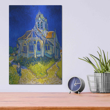 Luxe Metal Art 'The Church In Auvers-Sur-Oise, View From The Chevet' by Vincent Van Gogh, Metal Wall Art,12x16