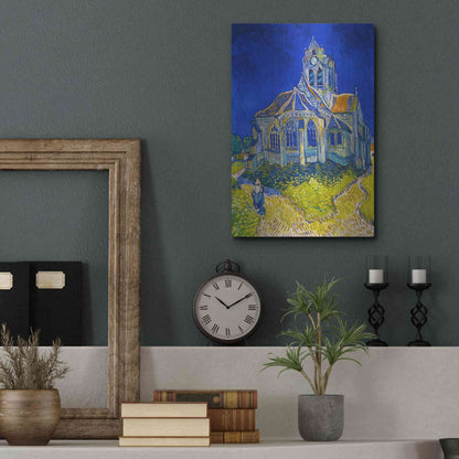 Luxe Metal Art 'The Church In Auvers-Sur-Oise, View From The Chevet' by Vincent Van Gogh, Metal Wall Art,12x16