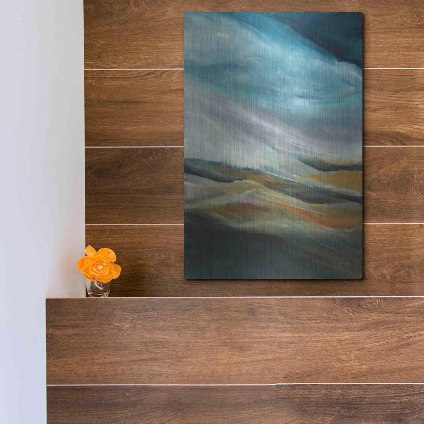 Luxe Metal Art 'Sand Storm' by Jan Griggs, Metal Wall Art,12x16