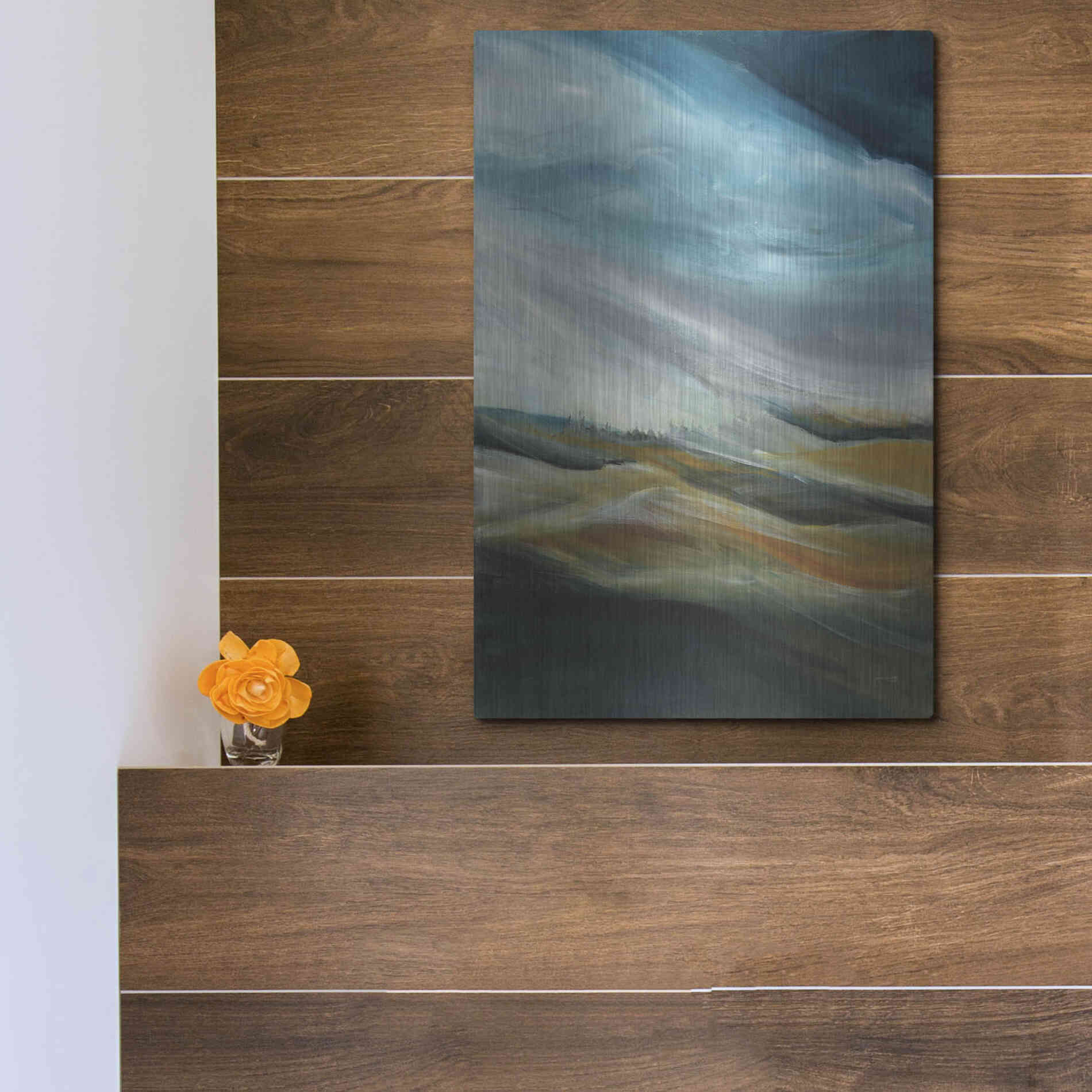 Luxe Metal Art 'Sand Storm' by Jan Griggs, Metal Wall Art,12x16