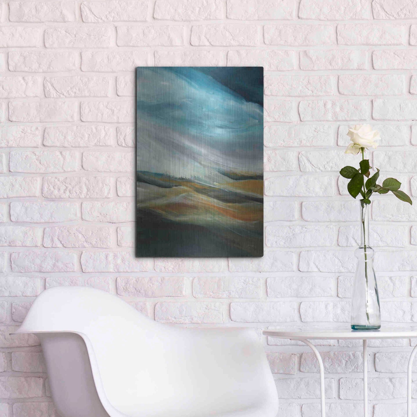 Luxe Metal Art 'Sand Storm' by Jan Griggs, Metal Wall Art,16x24