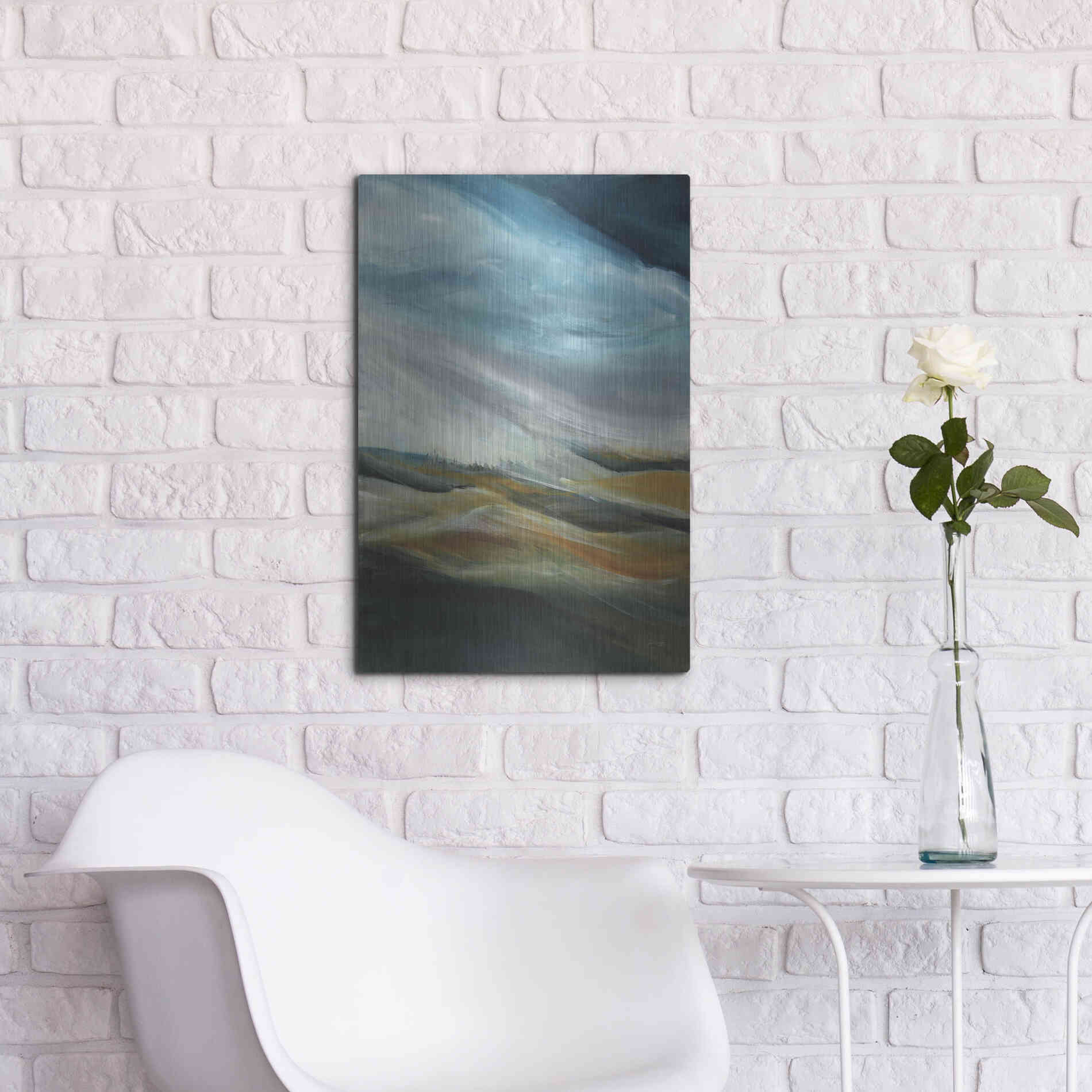 Luxe Metal Art 'Sand Storm' by Jan Griggs, Metal Wall Art,16x24