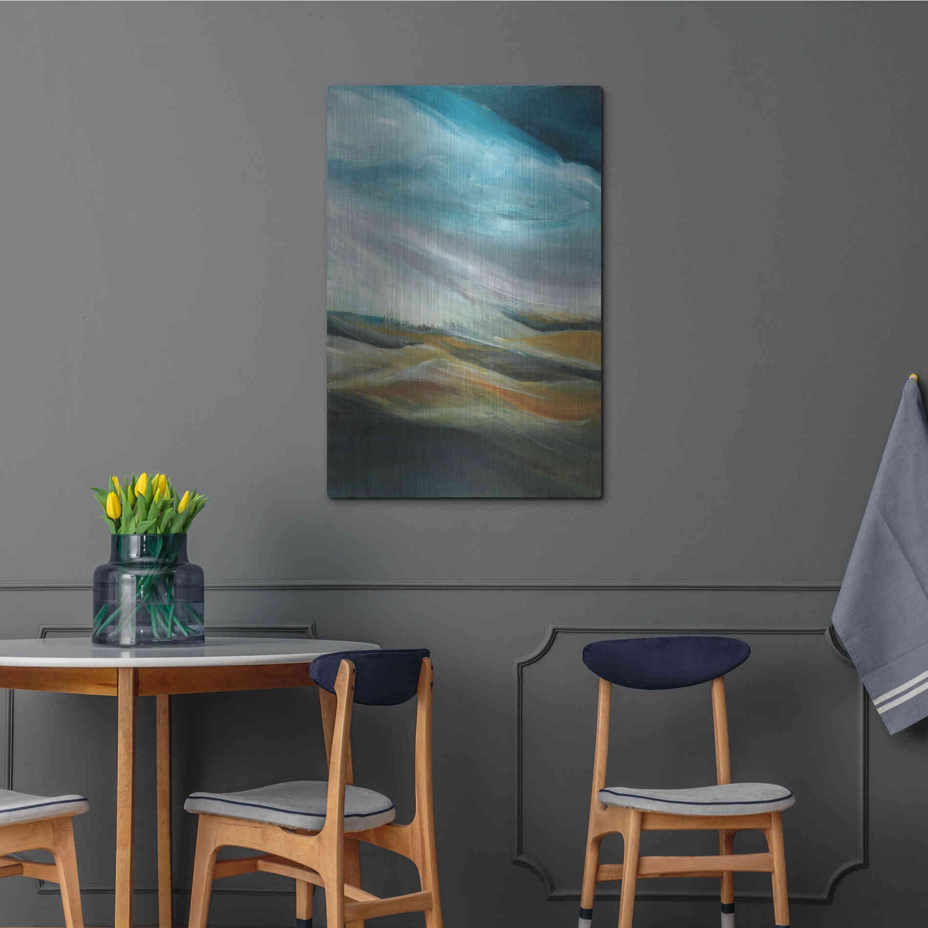 Luxe Metal Art 'Sand Storm' by Jan Griggs, Metal Wall Art,24x36