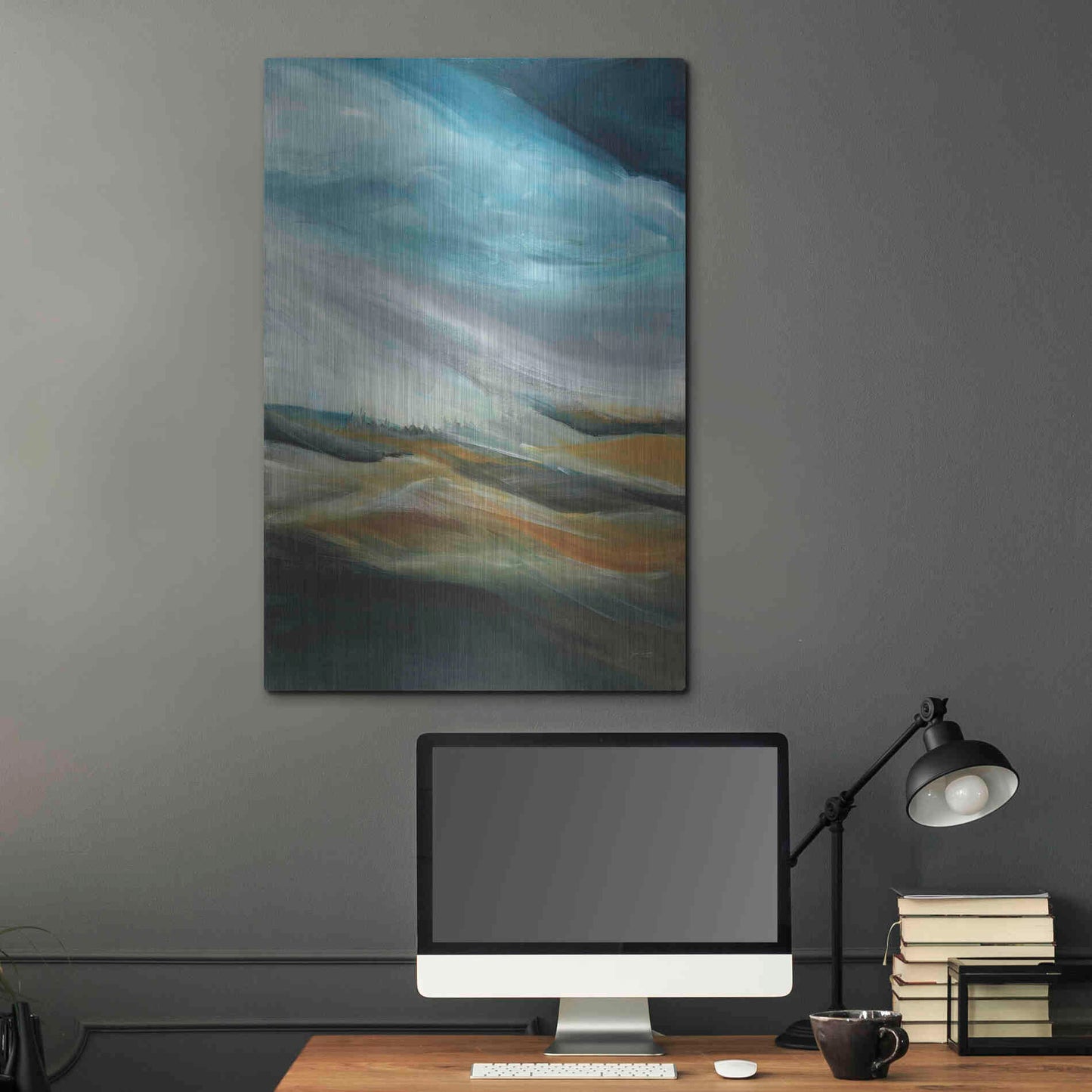 Luxe Metal Art 'Sand Storm' by Jan Griggs, Metal Wall Art,24x36