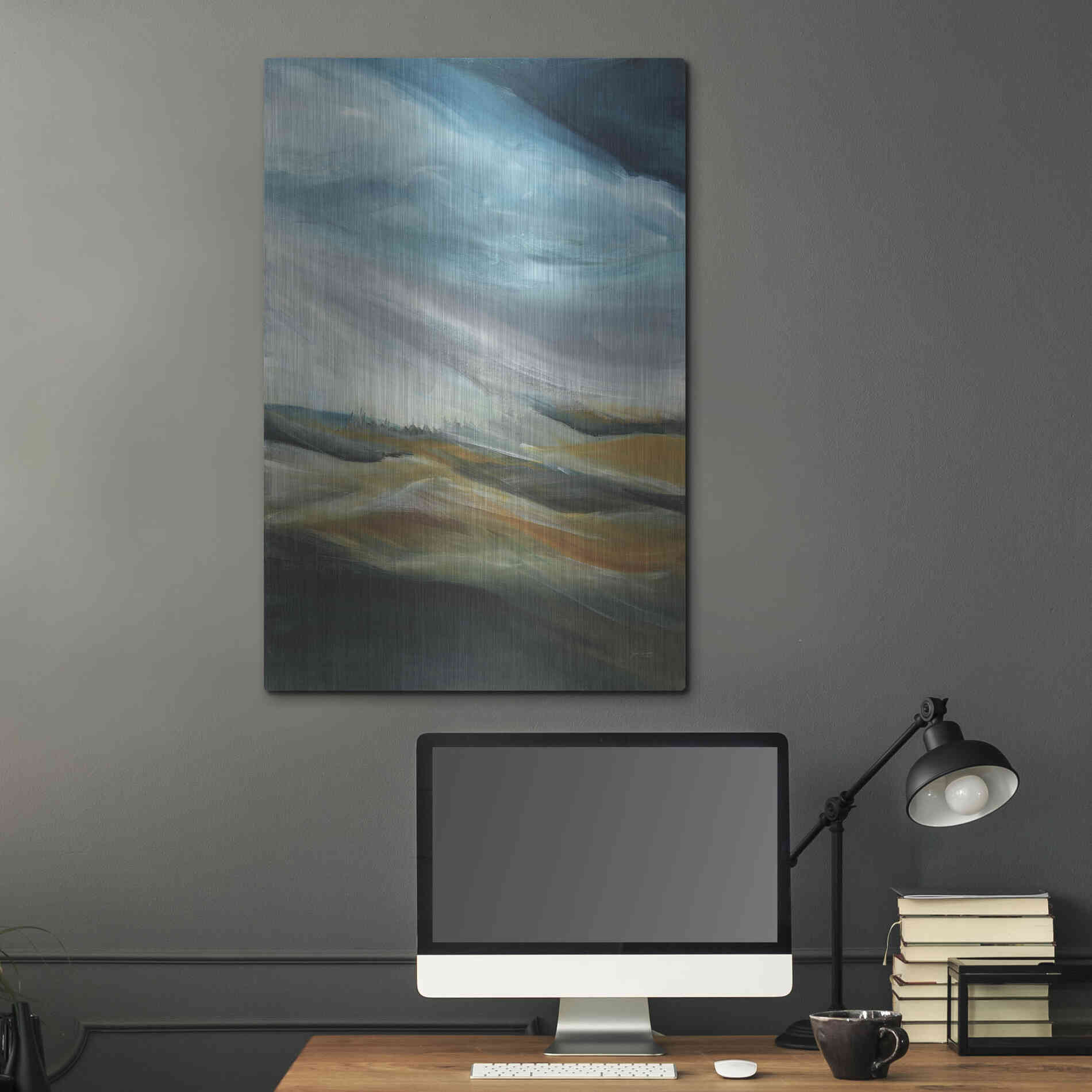 Luxe Metal Art 'Sand Storm' by Jan Griggs, Metal Wall Art,24x36