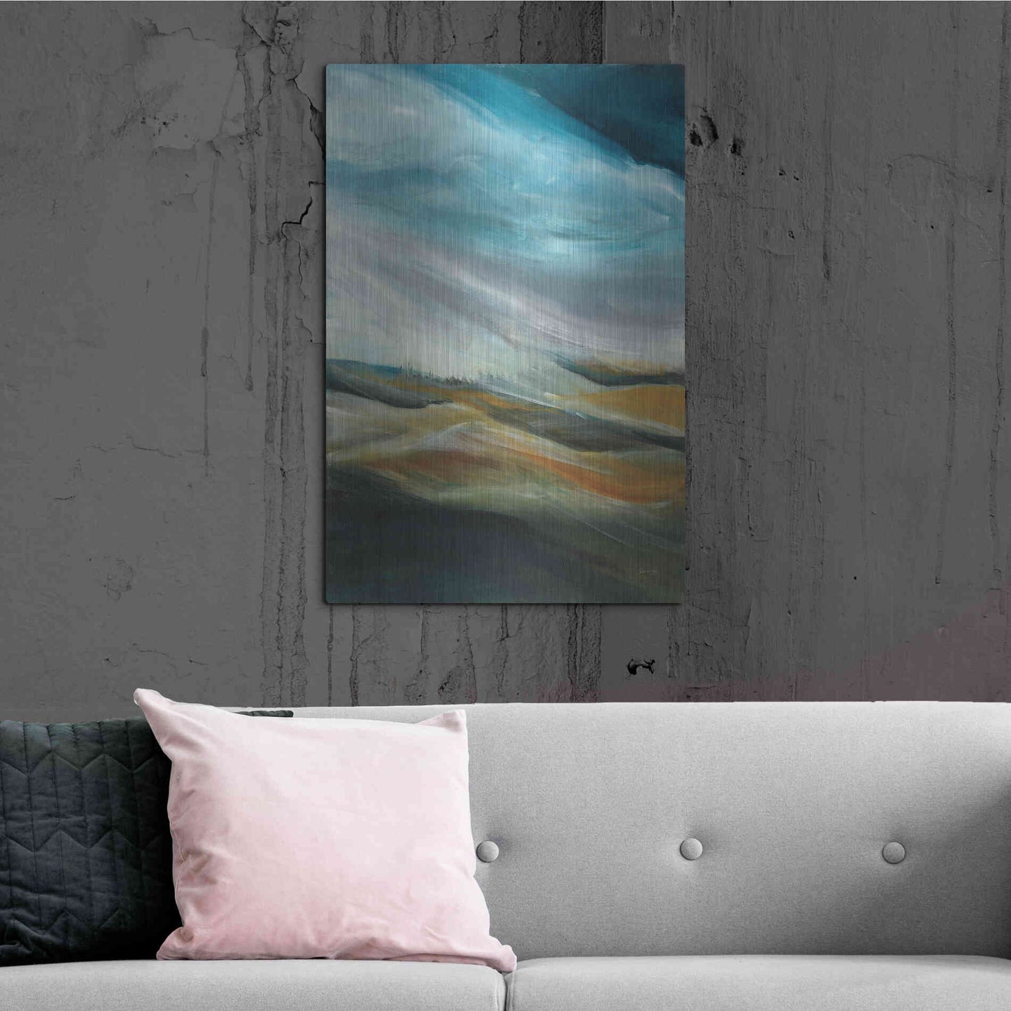 Luxe Metal Art 'Sand Storm' by Jan Griggs, Metal Wall Art,24x36