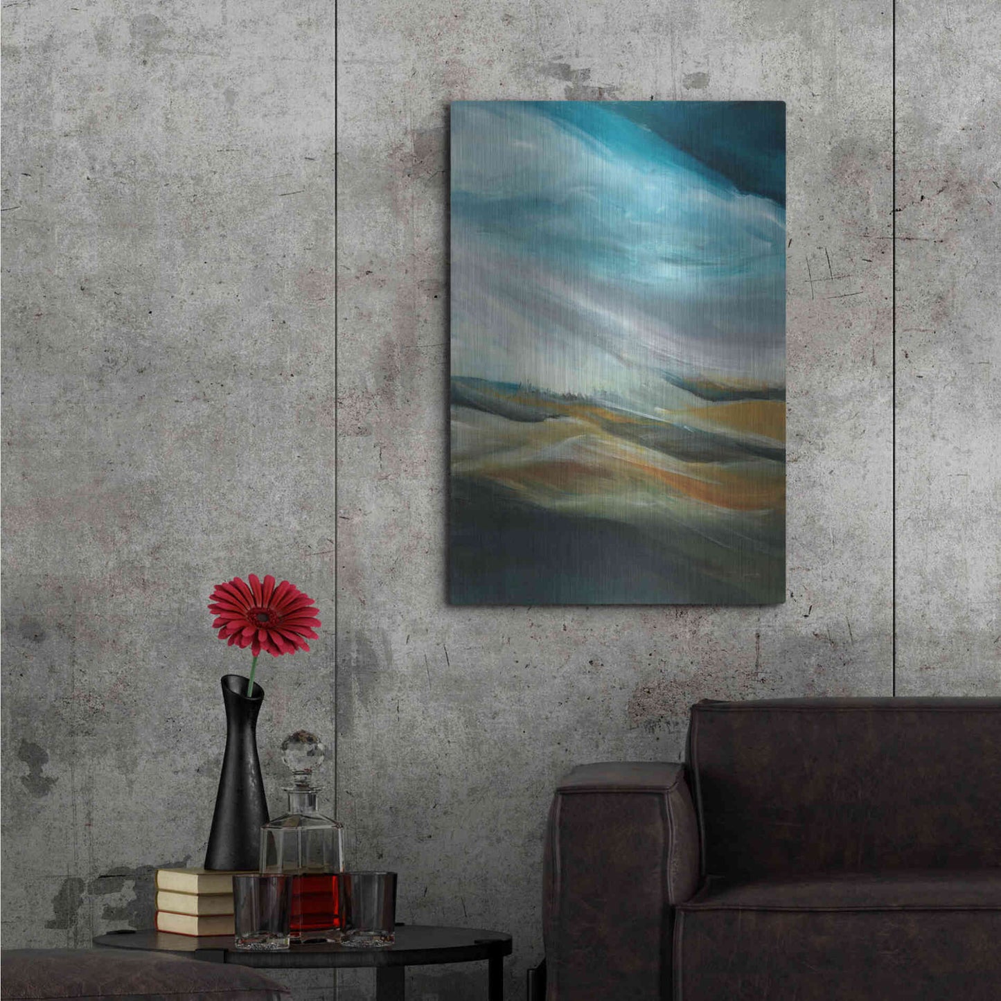 Luxe Metal Art 'Sand Storm' by Jan Griggs, Metal Wall Art,24x36