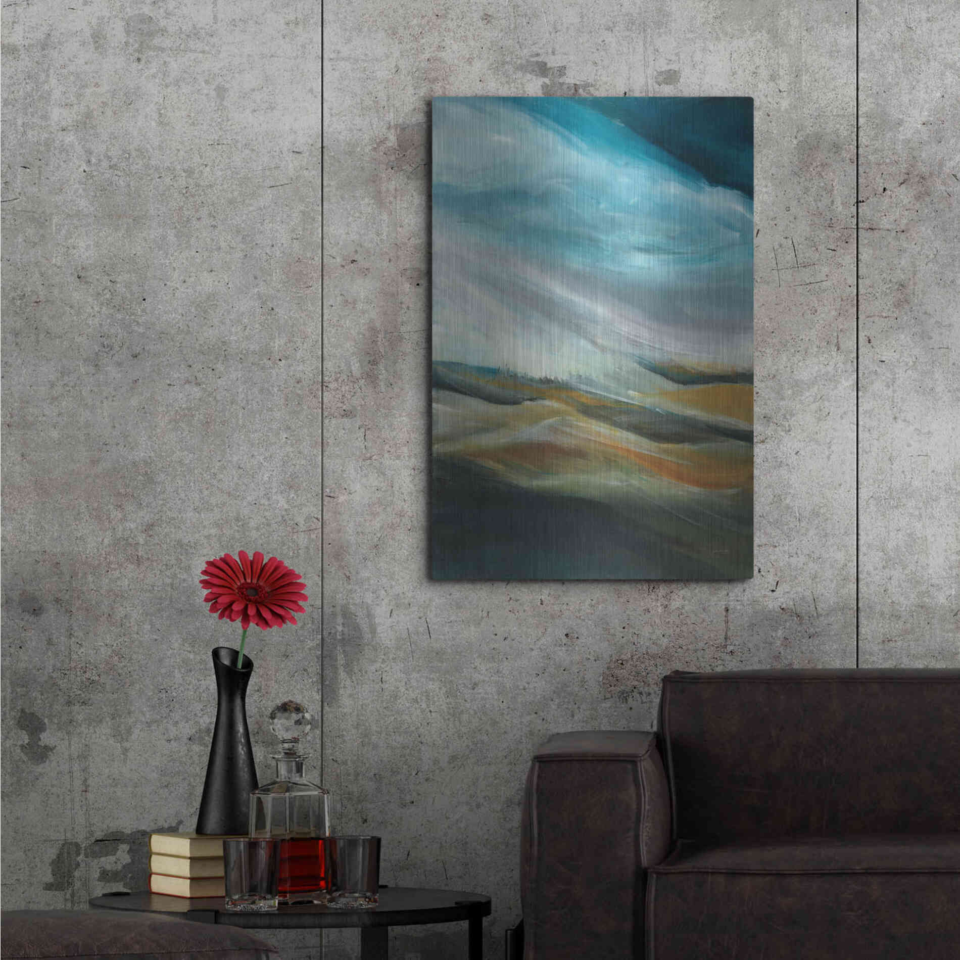 Luxe Metal Art 'Sand Storm' by Jan Griggs, Metal Wall Art,24x36