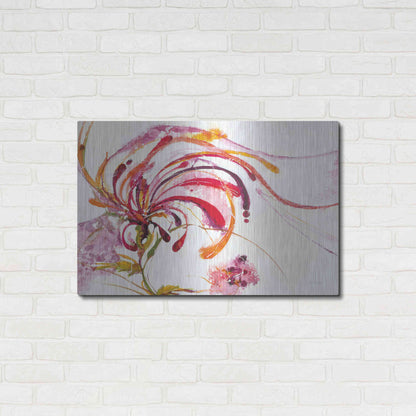 Luxe Metal Art 'Moving and Shaking Bright on White' by Jan Griggs, Metal Wall Art,36x24