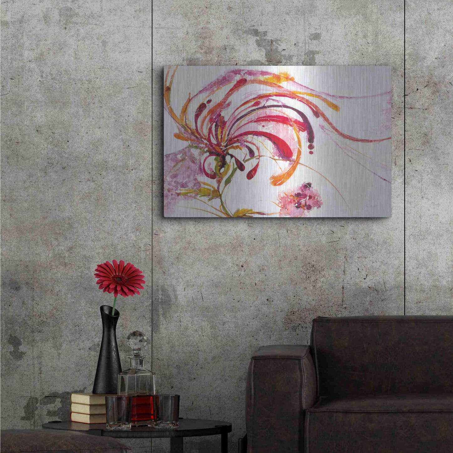 Luxe Metal Art 'Moving and Shaking Bright on White' by Jan Griggs, Metal Wall Art,36x24