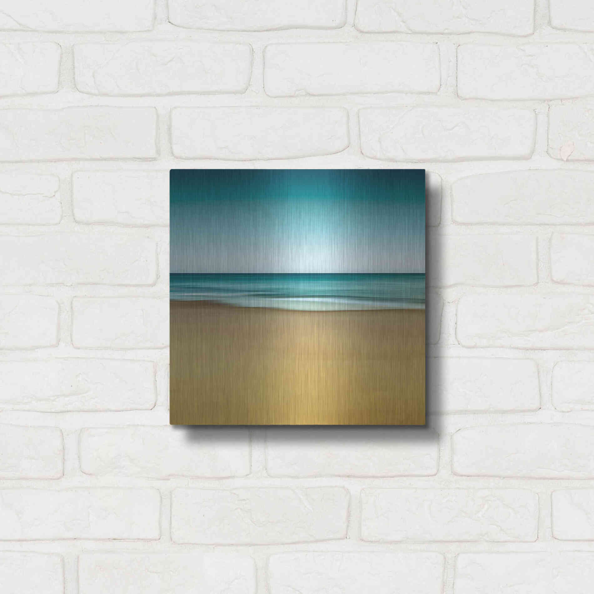 Luxe Metal Art 'Montauk Mood' by Katherine Gendreau, Metal Wall Art,12x12