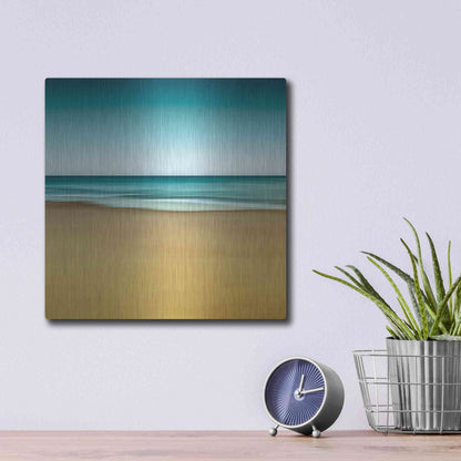 Luxe Metal Art 'Montauk Mood' by Katherine Gendreau, Metal Wall Art,12x12