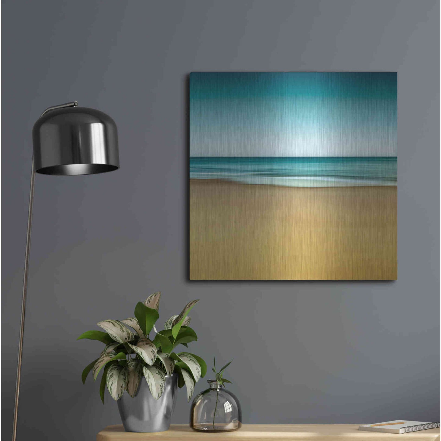 Luxe Metal Art 'Montauk Mood' by Katherine Gendreau, Metal Wall Art,24x24