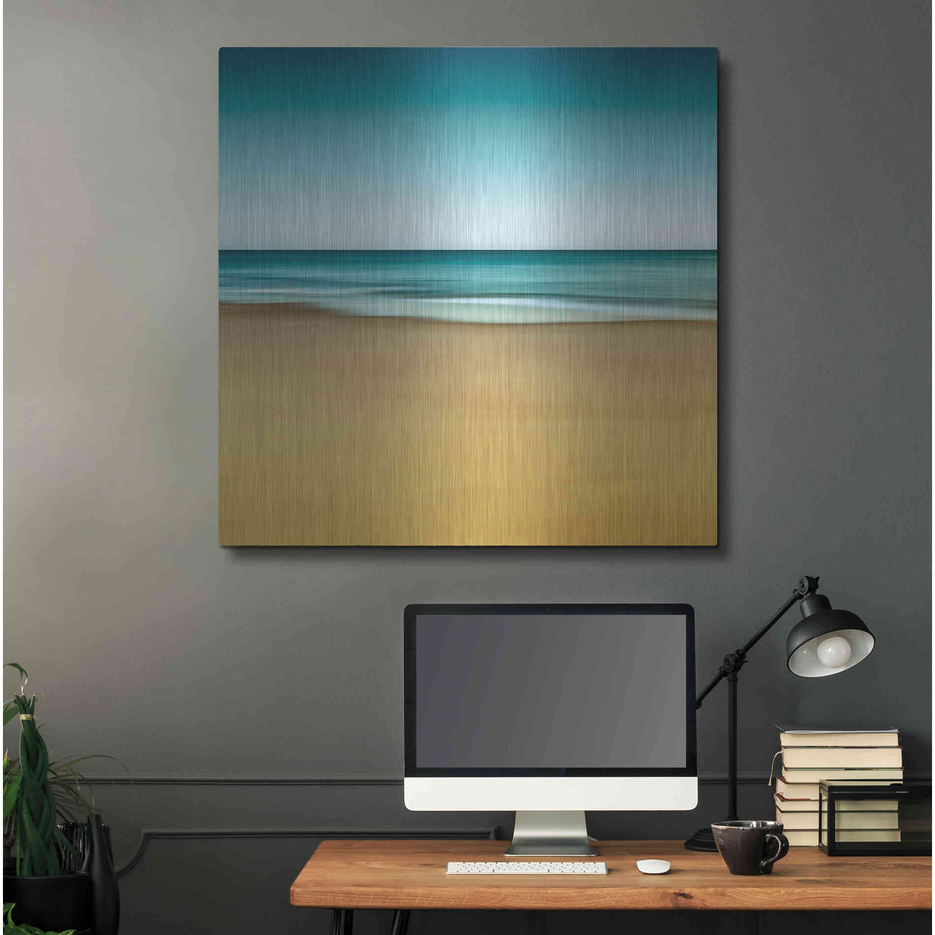Luxe Metal Art 'Montauk Mood' by Katherine Gendreau, Metal Wall Art,36x36