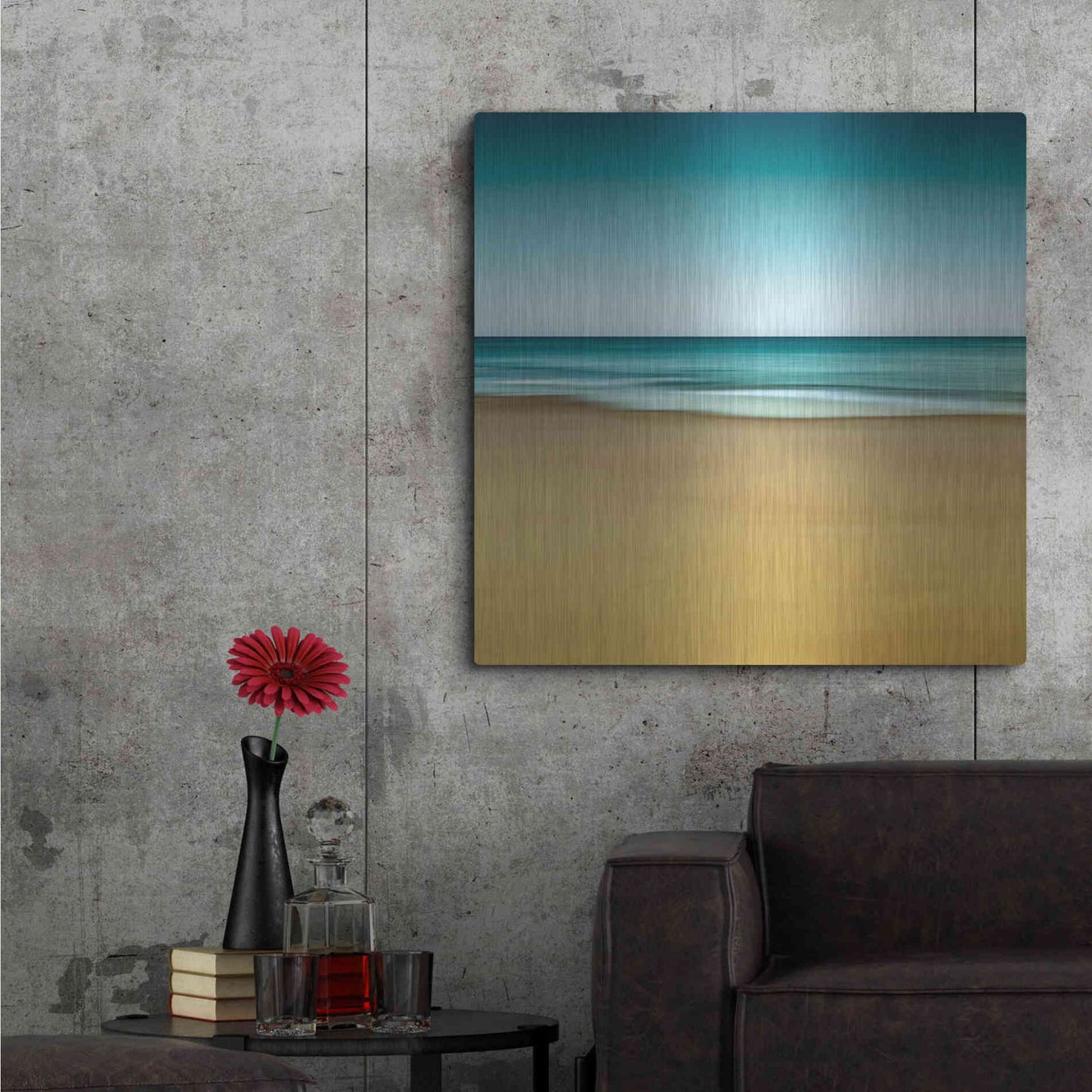 Luxe Metal Art 'Montauk Mood' by Katherine Gendreau, Metal Wall Art,36x36