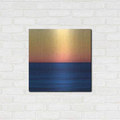 Luxe Metal Art 'Fire Water' by Katherine Gendreau, Metal Wall Art,24x24