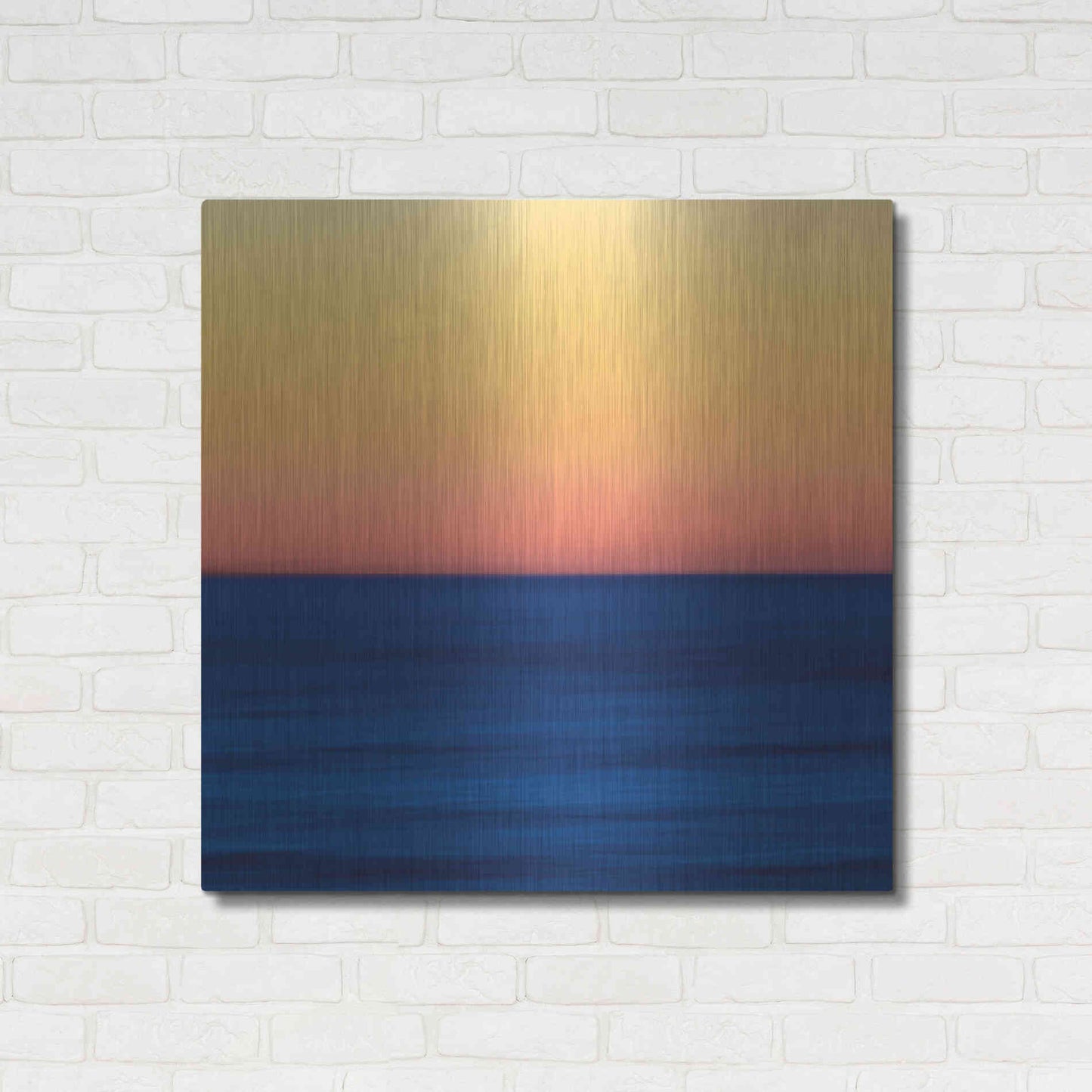 Luxe Metal Art 'Fire Water' by Katherine Gendreau, Metal Wall Art,36x36