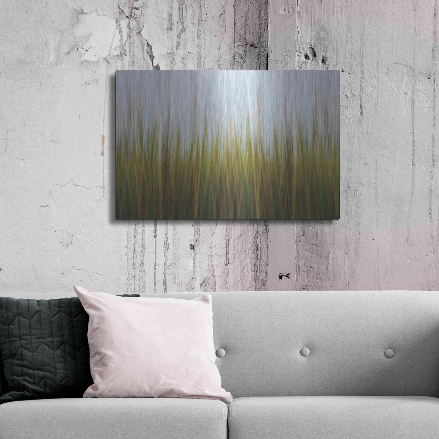 Luxe Metal Art 'Sea Grass Canvas' by Katherine Gendreau, Metal Wall Art,36x24
